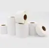 Venta al por mayor de etiquetas autoadhesivas de papel estucado desde la fábrica de origen, papel para etiquetas de cinta de carbono, pegatinas de código de barras para supermercados y cajas exteriores de logística