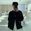 Cárdigan de punto con cuello redondo para hombre, chaqueta de estilo coreano, holgada, japonesa, combinable, para otoño de 2023