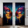 2 piezas Cortina de personaje de flor Fábrica Impresión digital 3D Transfronteriza Amazon Cortina Tipo flor de venta caliente