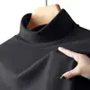 Camiseta interior térmica de manga larga para hombre de otoño e invierno, camiseta de manga larga, top de otoño de cuello medio alto, ropa de marca moderna para hombre, ropa de alta calidad para hombre