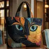 2026 Site Independente Transfronteiriço Amazon Nova Bolsa Tote Acolchoada com Estampa Digital Casual para o Dia a Dia Bolsa de Algodão