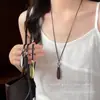 Colar Pingente Minimalista Gota d'Água para Mulheres Senso de Alto Padrão Luxo Leve Nicho Corrente Clavícula Moda Versátil Acessórios de Colar Longo