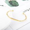Pulsera Europea y Americana Geométrica de Línea Plana Redonda con Cuentas Abierta para Mujer Personalidad Simple III Vida Amorosa Una Vida Pulsera