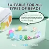 4 Rollos de Cordón Elástico para Pulseras, Hilo de Cristal Transparente, Cordón Elástico Mágico, Hilo para Joyería con Cuentas, Cuentas Pony para Collares