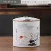 Tarro de Cerámica para Té Tarro Vacío Tarro Sellado Tamaño Grande Hogar Té Negro Té Verde Longjing Pu'er Tarro de Almacenamiento Tarro de Almacenamiento de Té a Prueba de Humedad