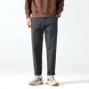 Pantalones casuales de algodón puro de alta gama para hombre, nuevos pantalones largos cónicos versátiles y modernos 2026, pantalones rectos ajustados elásticos al por mayor