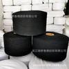 Banda de Goma Elástica Spandex Negro 105D Poliéster Reciclado 40d Hilo de Núcleo Hilado Modal para Cuerda de Oreja de Mascarilla