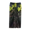 Atacado Moda Feminina Primavera 2026 Saia Sexy Estilo Europeu e Americano com Flores Bordadas em Cores Africanas