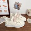 Zapatos Blancos de Suela Gruesa Estilo Campus para Mujer Tendencia Ins 2025 Nuevo Otoño Zapatos de Pan para Estudiante Tenis Versátiles de Nicho
