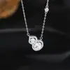 Colar de Abóbora com Diamantes Flash para Mulheres, Luxo Acessível, Estiloso, de Alta Qualidade, Nova Chinoiserie, Versátil, Nova Corrente de Clavícula de Nicho, Presente de Aniversário