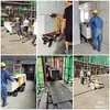 Carrinho de Transporte Elétrico com Painel de Partição de Alumínio, Capacidade de Carga de 2 Toneladas, Carrinho de Puxar com Quatro Rodas e Auto-Descarregamento, Plataforma de Transporte Dobrável
