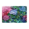 Retro americano planta de flor de hortênsia conhecimento de flores pintura em lata comércio exterior transfronteiriço bar sala de estar jardinagem pátio pintura decorativa