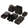 Caja de joyería de lujo con cajones naranja y negro, caja de embalaje para joyería de anillos, pendientes, colgantes, collares, bolso a juego en stock