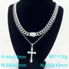Cadena de Suéter Apilado de Venta Caliente Transfronteriza Retro Hip-Hop Europeo y Americano Cadena Cubana de Acero de Titanio Pulsera para Hombre