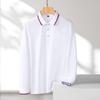 Camisas Polo de Manga Longa para Primavera e Outono, Roupas de Trabalho, Camisetas Gola Polo 100% Algodão, Uniformes de Equipe Masculinos e Femininos, Camisetas Publicitárias com Logo Impresso e Golas