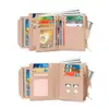Sudeste Asiático Ins Mujer Cartera Corta Patrón de Piedra Simple 80% de Descuento Plegable Cremallera Ranura para Múltiples Tarjetas Cartera de Cuero