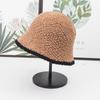 Sombrero de Cubo Negro para Mujer ins Celebridad Cibernética Sombrero de Cubo Tejido Otoño, Invierno y Moda Japonesa para Cubrir el Rostro Sombrero de Pescador