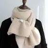Cachecol Patch Cor Sólida Quente Estilo Coreano Ins Feminino Versátil Moda Outono e Inverno Estudante Cachecol de Tricô Masculino e Feminino Novo Estilo