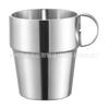 Taza de agua con aislamiento de acero inoxidable transfronterizo simple de estilo coreano, taza de boca para acampar, taza de café, taza deportiva para exteriores europea y americana
