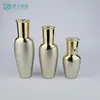 Atacado Frasco de Vidro Dourado Fosco 100ml Conjunto com Bomba Frasco para Base Líquida Frasco com Boca Larga para Creme Cosméticos 30g