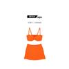 Conjunto de Biquíni Três Peças INS Branco Desejo Puro Doce Sexy Sling Cor Sólida Vermelho Internet Vento Praia Feriado Fato de Banho