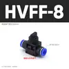 Hvff-4 6 8 10 12 Válvula de Interruptor para Tubo de Ar Conector Pneumático Engate Rápido Válvula Manual Válvula de Giro Manual Hvff