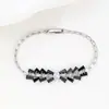 Douyin Transmissão ao Vivo Trevo de Quatro Folhas Pulseira Ajustável Deslizante Simples Acessível Luxo Feminino Ins Diamante Corrente de Pequeno Presente
