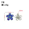 Quema a baja temperatura azul degradado flor mariposa aleación gota de aceite diy llavero accesorios de joyería pendientes colgante material