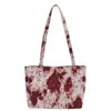 Bolsa Feminina Simples Atacado Transfronteiriço, Bolsa Feminina Transversal, Bolsa Tote de Grande Capacidade Pintada em Cores Contrastantes, Bolsa de Trabalho Moderna e Versátil