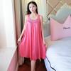 Pijama Menina Verão Camisola Seda Gelo Solta plus size Seda Fina Sexy Senhoras Vestido de Alça Lote de Fábrica