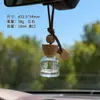 Frasco de Fragrância para Carro com Tampa de Madeira Maciça, Frasco Vazio de Vidro com Fundo Espesso, Pingente de Perfume Vintage, Frasco Vazio de Óleo Essencial para Carro, Item de Exportação Mais Vendido