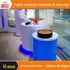 Mesa de exposição inteligente para salão de exposição de produtos gabinete de exibição com função de secador de cabelo design e produção caixa de luz acrílica armário pintado