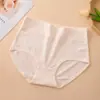Ropa interior de algodón para mujer cintura color sólido estampado punto calzones primavera y verano nueva ropa interior de cintura fabricantes al por mayor comercio exterior