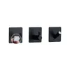 Gancho de pared de acero inoxidable 304 para comercio exterior transfronterizo, gancho individual para baño y cocina, gancho negro individual para abrigo sin taladro
