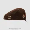 Gorra marinera vintage para niños, gorro con la letra "lucky", gorra de moda para bebé hacia adelante