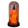 Adorno de Cúpula de Cristal para Halloween Lámpara de Calabaza Calavera Decoración de Mesa Atmósfera Festiva Creativa Luz para Hogar Bar Fiesta