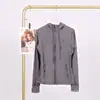 Versión de Alta Gama Putian Ropa de Yoga Lulu para Mujer Chaqueta con Capucha Ajustada con Sensación de Segunda Piel, Define Abrigo Ajustado de Cuello Alto