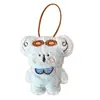 Etiqueta de Nome de Animal de Pelúcia Fofo Desenho Animado Bolsa Menina Brinquedo de Boneca Versátil Chaveiro Decoração Pingente