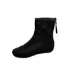 Botas tejidas forradas de felpa cálidas para mujer 2026, moda trendy con cremallera trasera, nuevo estilo versátil de corte bajo