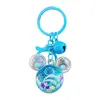 Mini Llavero Colgante Cabeza de Mickey con Arena Movediza Infundida en Aceite Lindo y Exquisito Decoración para Mochila Regalo de Vacaciones Al por Mayor