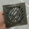 Ralo de piso espessado de aço inoxidável personalizado Ralo de piso de alto fluxo com selo d'água para engenharia hoteleira Ralo de piso à prova de odores de uso duplo cor grafite