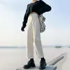 Nuevos Jeans Anchos Off-White para Mujer, de Tiro Alto, Corte Recto Holgado, Adelgazantes, Pantalones de Papá de Moda para Primavera
