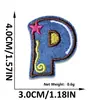 Adesivos de Tecido Bordados com 26 Letras em Inglês, Adesivos de Patch, Jeans Laváveis Sem Costura, Patches para Decoração de Roupas, Adesivos para Bagagem