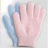 Guantes de baño de doble cara engrosados de cinco dedos para uso doméstico, toalla de baño de grano grueso para eliminar la suciedad fácilmente, guantes de baño para dedos