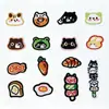 Parches bordados de animales de dibujos animados originales estilo termoadhesivo para manualidades, bordados por computadora, lindas etiquetas de tela, accesorios, parches para ropa