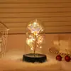 Venta al por mayor del fabricante Flor Artificial Flor de Papel de Aluminio Color Oro Rosa Luz Nocturna Luminosa Recuerdo Regalo de Vacaciones para Niñas Adornos de Escritorio