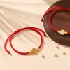 2025 Año del Serpiente Cuerda Roja Tejida a Mano Transportador Serpiente Fu de Yi Si Este Año de Vida Regalo Pequeño Pulsera de Cuerda China Nueva