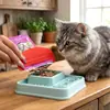 Dispensador de comida para gatos, alimento básico para gatos y perros, extruidor de paquetes de comida húmeda para comidas de gatos, raspador, snack para gatitos, herramienta de exprimido manos libres