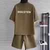 Conjunto de Verão Manga Curta Plus Size para Homens, Camisa Polo Casual Solta Estilosa Novo Estilo Chinês, Shorts Versátil da Moda 150kg