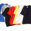 Camiseta de algodão com gola redonda de 40 fios duplos, logotipo personalizado impresso, algodão pesado, manga curta, roupa de classe, camiseta publicitária, roupas de trabalho